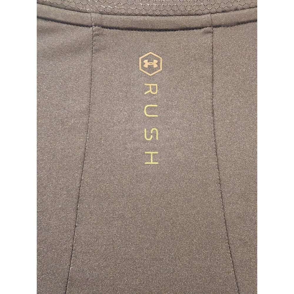 Under Armour Rush Long Sleeve Black Workout Wear Running Breathable Size Medium - Picture 5 of 6
